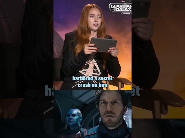 Karen Gillan reacts to the Nebula/Quill ship #guardiansofthegalaxy #marvel #mcu #guardians #shorts