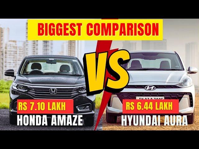 Hot Wheels Face-off  : Honda Amaze vs. Hyundai Aura - The Ultimate Comparison" | #HondaAmaze2023