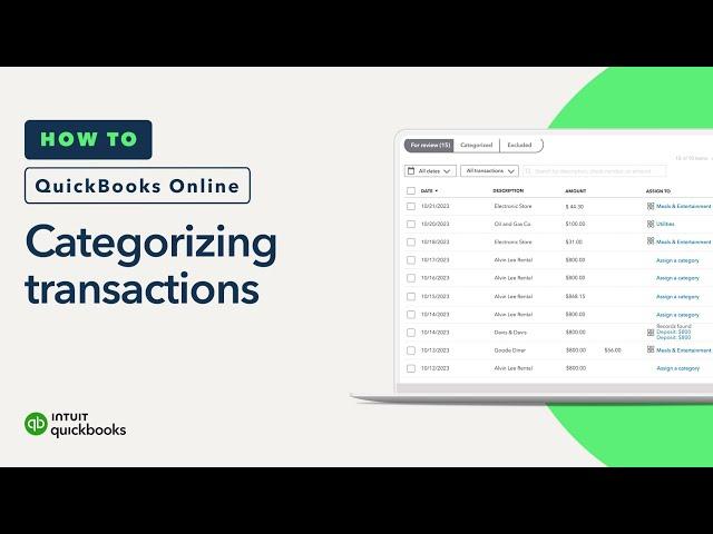 How to categorize transactions in QuickBooks Online