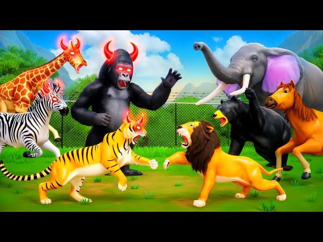 Evil Possessed Zoo Animals Attack - Heroic Gorilla Leads an Epic Rescue Adventure for Survival!