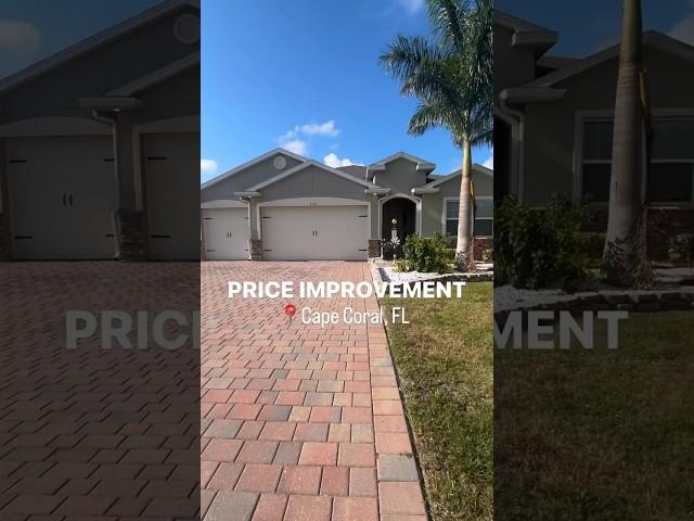 PRICE IMPROVEMENTCape Coral, Florida ️4 Bed 3 Bath 3 Car Garage #capecoral #paradiseliving