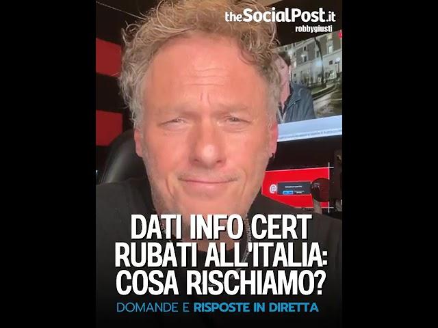 Robby Giusti - DATI INFO CERT RUBATI all'Italia cosa rischiamo? (30.12.24)