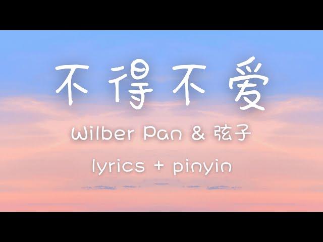 [lyrics/pinyin/engsub]《不得不爱》- Wilber Pan & 弦子 [bu de bu ai]