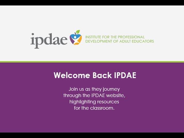 Welcome Back IPDAE (Webinar)