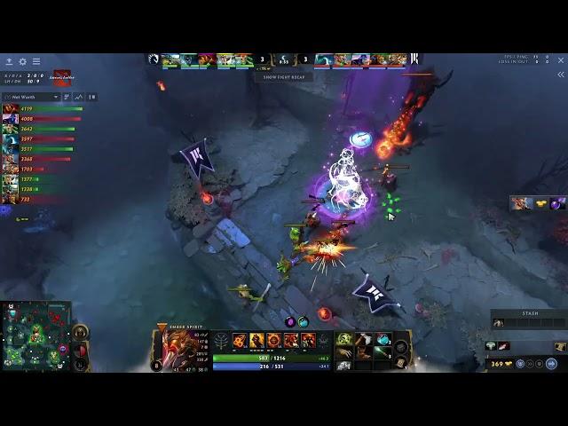 Nisha's Perspective - abusing arcane rune and killing Abed twice | Bali Major #dota2