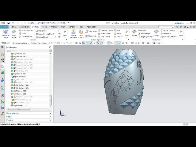 Siemens NX surface design