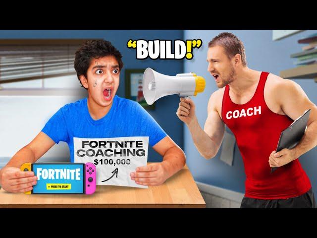 I Survived WORLD'S STRICTEST FORTNITE COACH For 24 Hours!