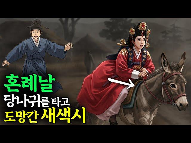 혼례날 당나귀를 타고 도망간 새색시