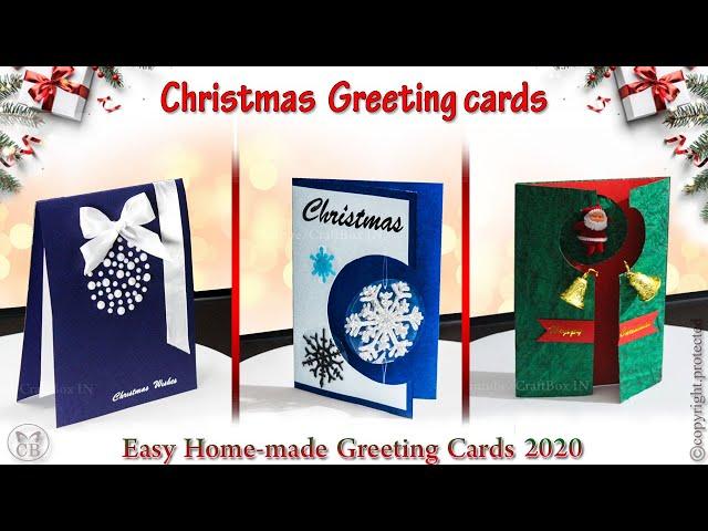 3 Easy Greeting Card Ideas | Merry Christmas Card Ideas 2020| Handmade Christmas Card Tutorial