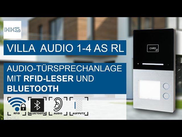 Produktvorstellung VILLA AUDIO 1-4 AS RL - Aufputz-Türstation mit Bluetooth und RFID / HHG GmbH