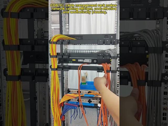 Cable management rack makes network cabling efficient, cost-effective, and aesthetically pleasing.