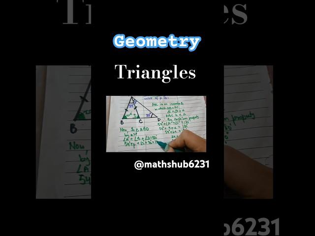 Geometry: Triangles  @mathshub6231 #maths #geometry #triangle #trending #viral #viralshorts