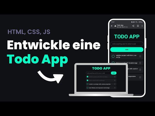 JavaScript TODO APP programmieren & hochladen