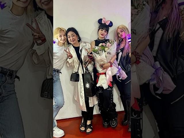 Lisa with G-idle and Minnie's Mom!!️ #blackpink #shorts #trending #gidle #lalisa #lisa #kpop #viral