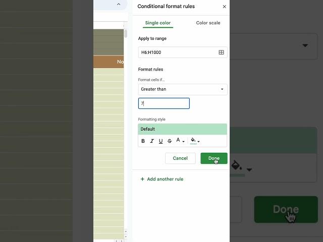 How to use conditional formatting for numbers #googlesheets #googlesheetstutorials #spreadsheet