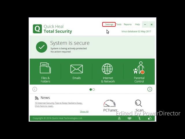 How to Remove or Disable Quick Heal Total Security Password