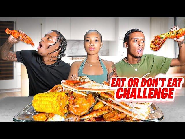 EAT OR DON'T EAT SEAFOOD BOIL SABOTAGE CHALLENGE + KING CRAB, SHRIMP, LOBSTER TAIL MUKBANG