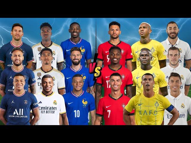 Mbappe's Team vs Ronaldo's Team - Neymar Messi Bellingham Vinicius Benzema Ramos