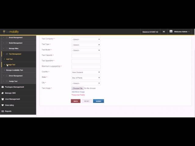 Taxi Mobility - Master Admin Panel tutorial.