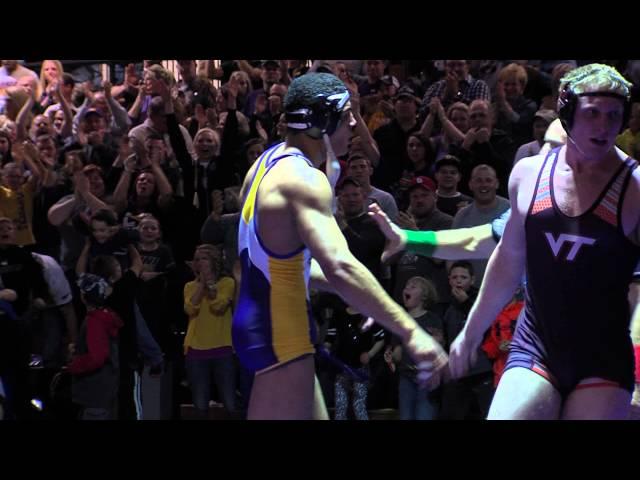 Basil Minto (UNI) dec. Jared Haught (VT) 6-4 SV