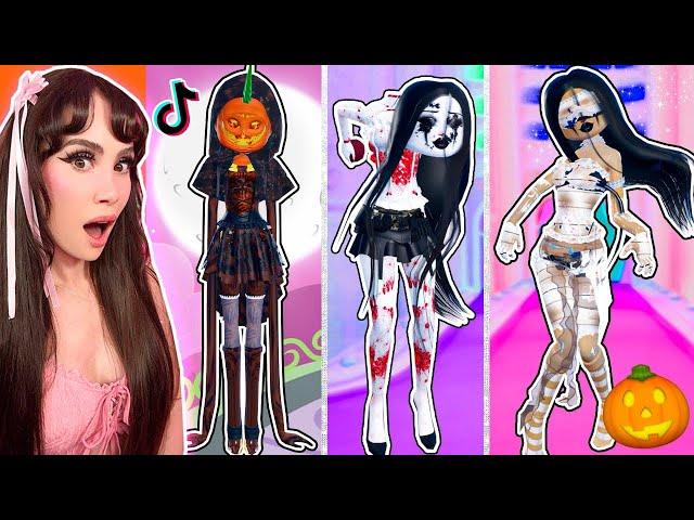 Testing TOP VIRAL HALLOWEEN TikTok Outfit Hacks In Dress To Impress