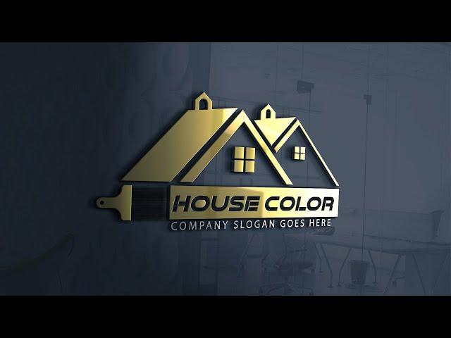 logo design illustrator cc tutorial||graphic design illustrator ||Rasheed RGD||house color logo