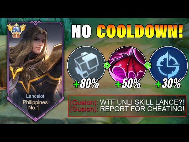 WHEN TOP SUPREME LANCELOT ABUSE THIS NEW COOLDOWN BUILD IN SOLO RANK!! (you should try this!)