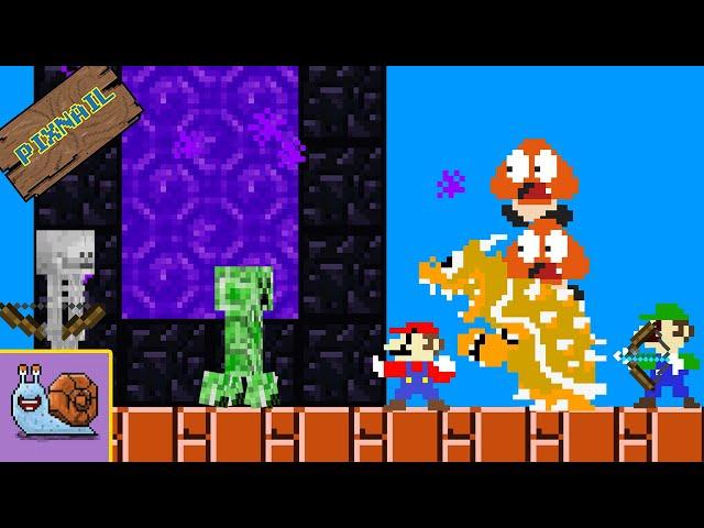Pixnail: Super Mario vs Minercraf | Ep 00: Collision of Worlds: When Minecraft meets Super Mario