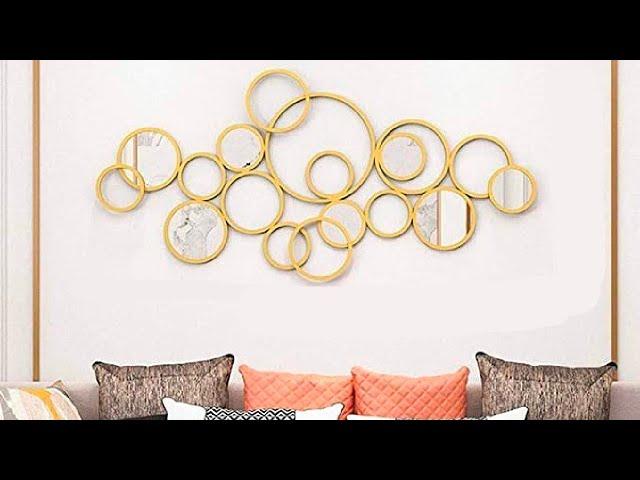 Circular Abstract Metal Wall Art Collection with Mirrors - YF Decor