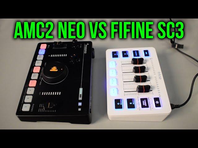 Maonocaster AMC2 Neo vs Fifine Ampligame SC3 Mixer Comparison