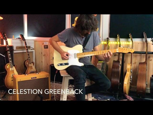 Fender blues Jr modified Celestion green back vs Jensen C12N Fender Telecaster 59 with ReWind Pickup