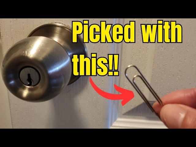 DIY how to pick a lock with paperclips