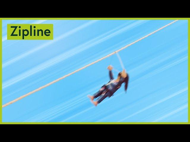 Learn how to make a zip line for toys.