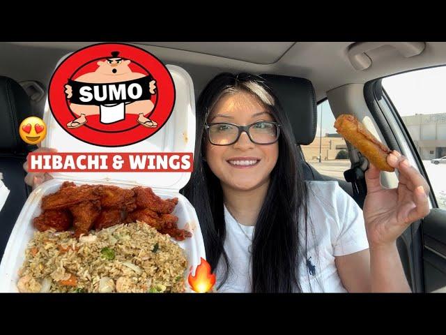 HIBACHI & WINGS Mukbang!! **DELICIOUS**