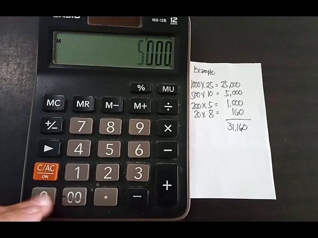 How to use M+ and MR in calculator