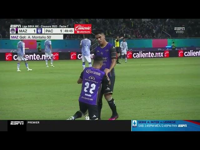 Gol de Andrés Montaño | Mazatlán 1-1 Pachuca | Liga BBVA MX - Clausura 2023 - Jornada 7
