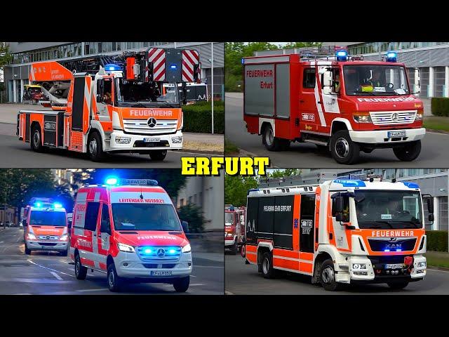 [LNA als ELD & MLF] - Einsatzfahrt LÖSCHZUG & mehr | Feuerwehr ERFURT + Rettungsdienst & Polizei