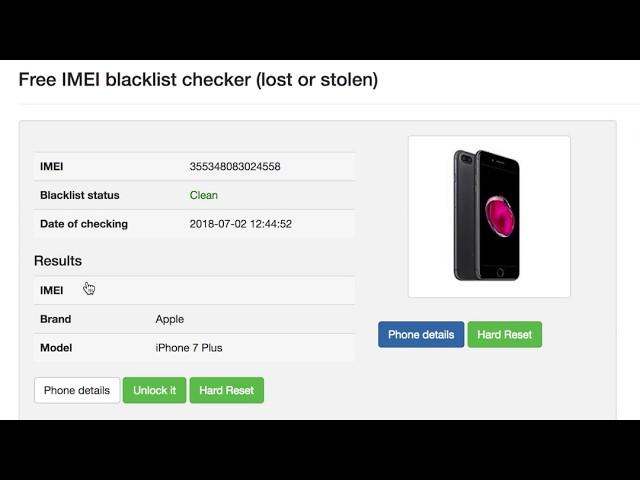 Free IMEI blacklist checker for lost or stolen