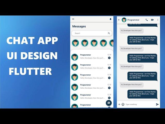 Messaging App UI Deign In Flutter - Chat App UI Design Flutter