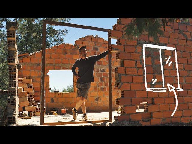 #52 Renovating bricks and windows in our old abandoned portuguese ruin