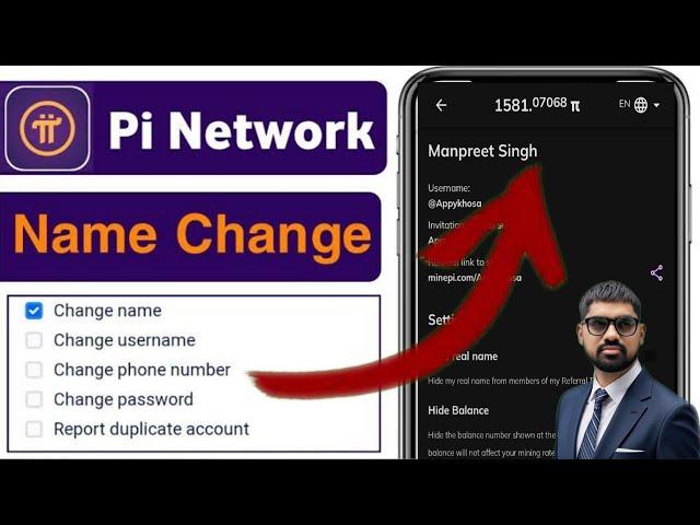 Pi Kyc not approved Different account name | How to change pi network name | Pi name change kaise