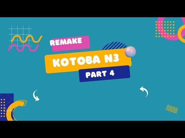 (Remake) Full Kotoba N3 Part 4 #Kinokochannel #N3