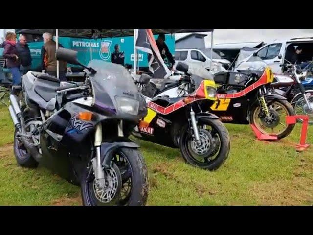 Olivers Mount 2024 Barry Sheene Festival with Supercarlsunday & David Jackson on the GSXR 750