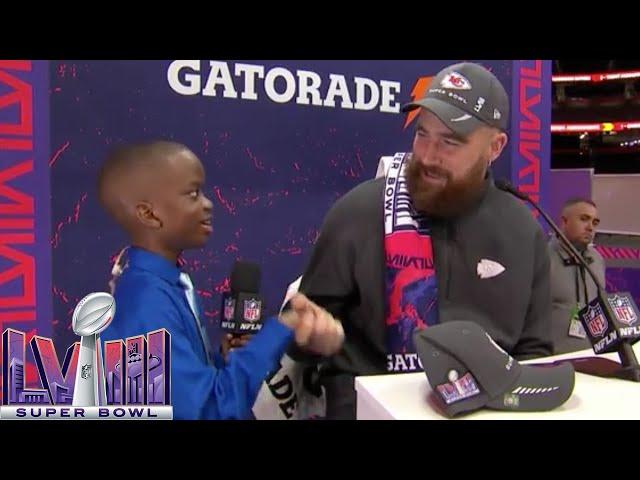 Jeremiah Fennell asks Travis Kelce about his Touchdown Celebrations | Super Bowl LVIII Opening Night