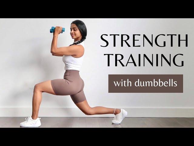 25 min STRENGTH TRAINING | Full Body Dumbbell Workout | PCOS friendly