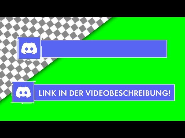 Green Screen, transparenter DEUTSCH | Lower Thirds Discord | Link in der Videobeschreibung!