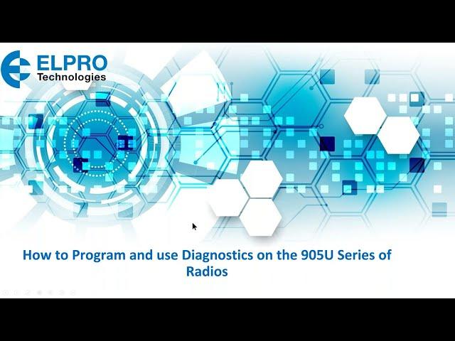 ELPRO Technical Training Video 8 - 905 Series programming and diagnostics