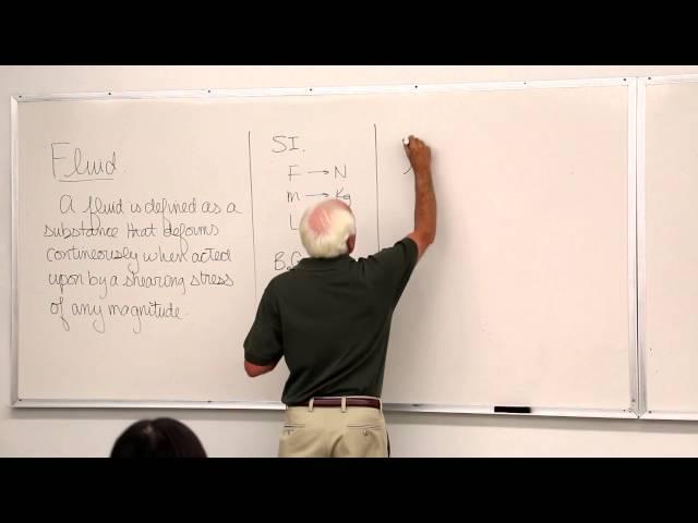 Fluid Mechanics: Fundamental Concepts, Fluid Properties (1 of 34)