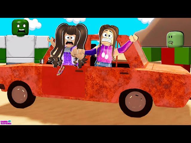 VIAJAMOS EM UM CARRO QUEBRADO E ISSO ACONTECEU!! | Roblox - A dusty trip