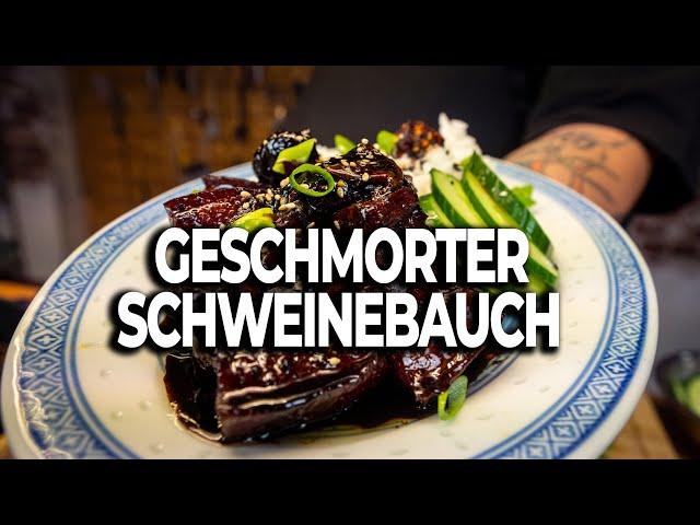 Geschmorter Asia Schweinebauch auf Reis | Rezeptvideo by Bernd Zehner